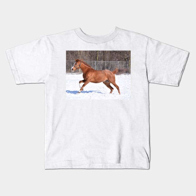 Verrazano filly Kids T-Shirt by theartsyeq